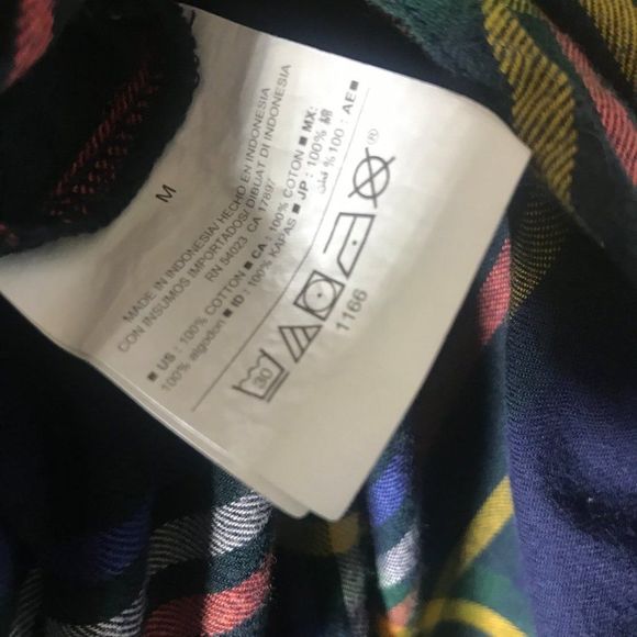 Old Navy 100% Cotton Plaid Button Front Shirt Size Medium - Picture 10 of 10